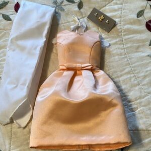 “Peach Day Dress” with Accessories for the 16”Jackie Doll From The Franklin Mint